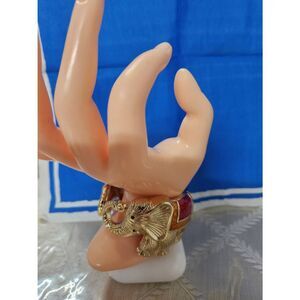 Designer Elfent Red,orang and gold bangle